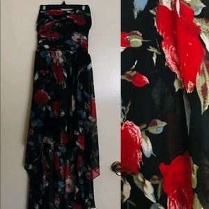 Parisian High-low Strapless sun dress